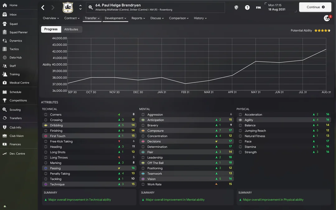 Football Manager 2026 develop young players